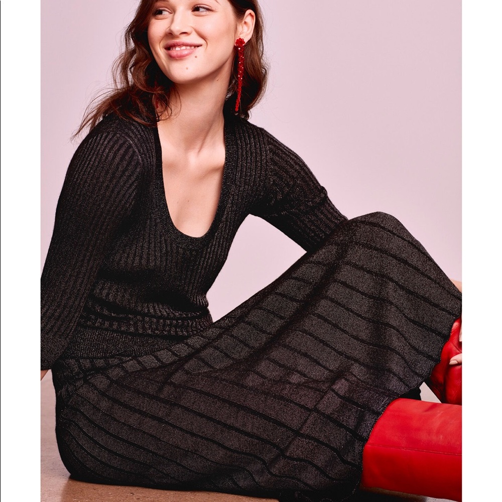 Rebecca Taylor lurex wool skirt